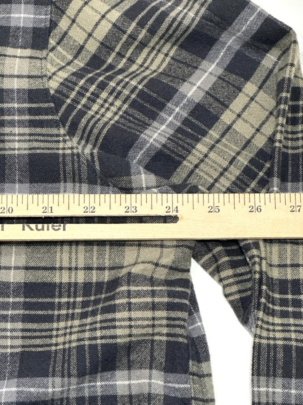 5.11 Tactical Mens Plaid Button Up Flannel Shirt XL Gray Tan Long Sleeve Outdoor - Picture 9 of 16